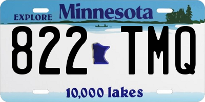 MN license plate 822TMQ
