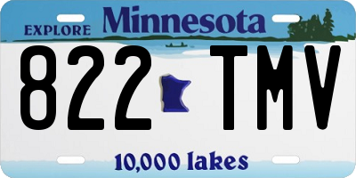 MN license plate 822TMV