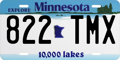 MN license plate 822TMX