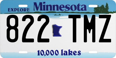 MN license plate 822TMZ