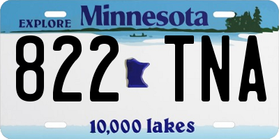 MN license plate 822TNA