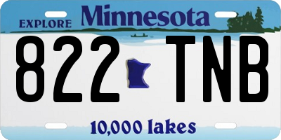 MN license plate 822TNB
