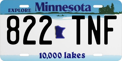 MN license plate 822TNF