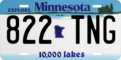 MN license plate 822TNG