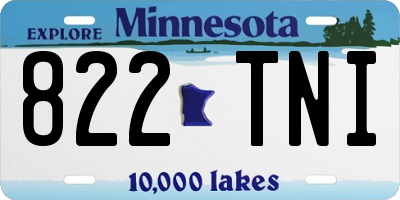 MN license plate 822TNI