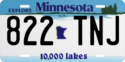MN license plate 822TNJ