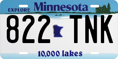 MN license plate 822TNK