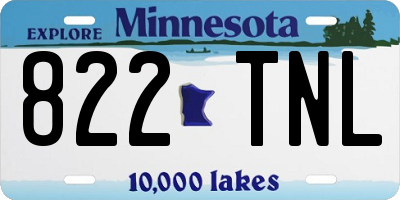 MN license plate 822TNL