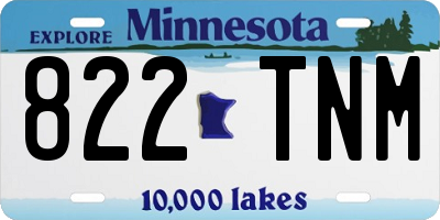 MN license plate 822TNM