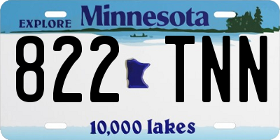 MN license plate 822TNN