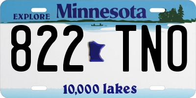 MN license plate 822TNO