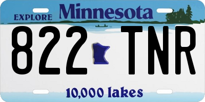 MN license plate 822TNR
