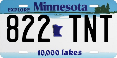 MN license plate 822TNT