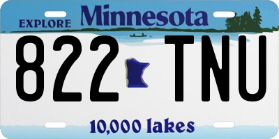 MN license plate 822TNU