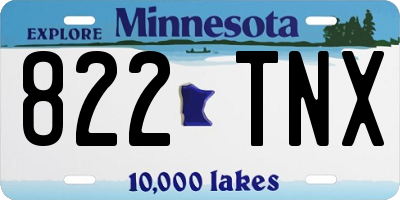 MN license plate 822TNX