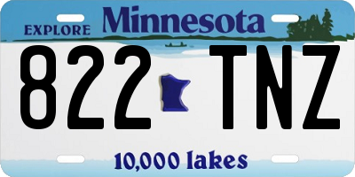 MN license plate 822TNZ