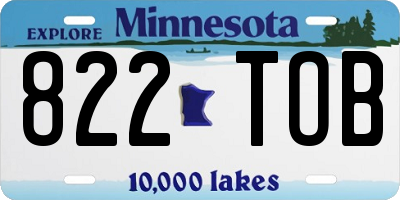MN license plate 822TOB