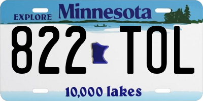 MN license plate 822TOL