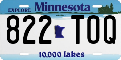 MN license plate 822TOQ