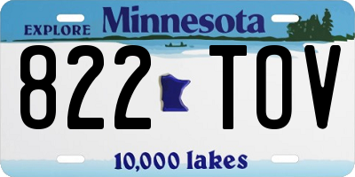MN license plate 822TOV