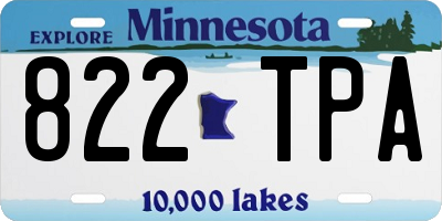 MN license plate 822TPA