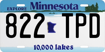 MN license plate 822TPD