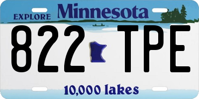 MN license plate 822TPE