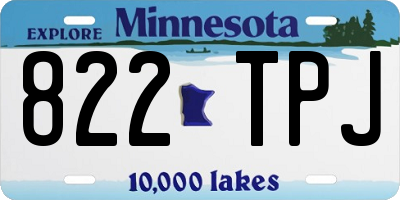 MN license plate 822TPJ