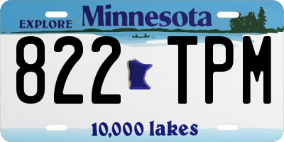 MN license plate 822TPM