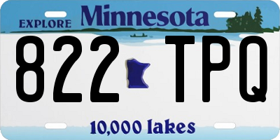 MN license plate 822TPQ