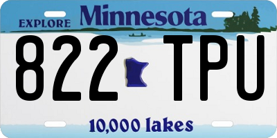 MN license plate 822TPU