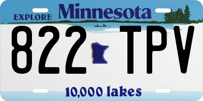 MN license plate 822TPV