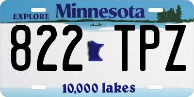 MN license plate 822TPZ