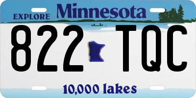 MN license plate 822TQC