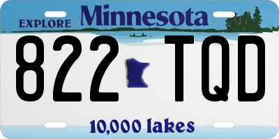 MN license plate 822TQD
