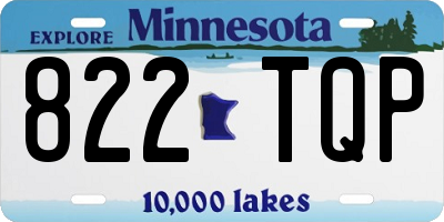 MN license plate 822TQP