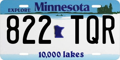 MN license plate 822TQR