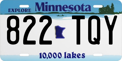 MN license plate 822TQY