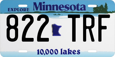 MN license plate 822TRF