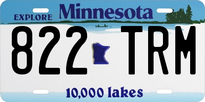 MN license plate 822TRM