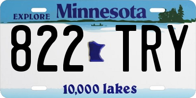 MN license plate 822TRY