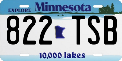 MN license plate 822TSB
