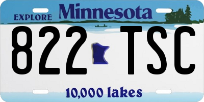 MN license plate 822TSC