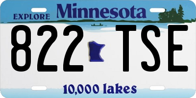 MN license plate 822TSE
