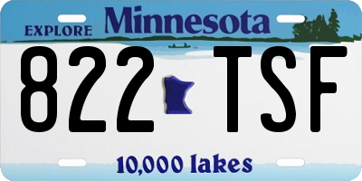 MN license plate 822TSF