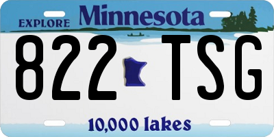 MN license plate 822TSG