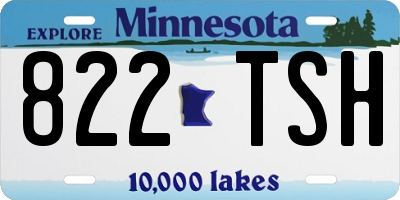 MN license plate 822TSH
