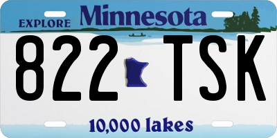MN license plate 822TSK