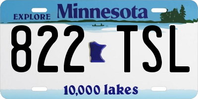 MN license plate 822TSL
