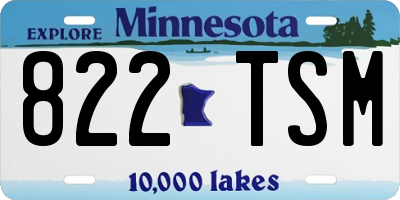 MN license plate 822TSM